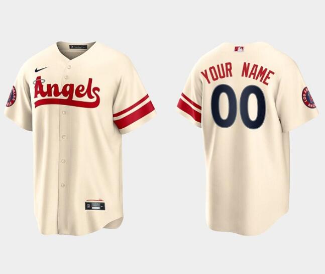 Toddlers Los Angeles Angels Active Player Custom Cream City Connect Stitched Jersey
